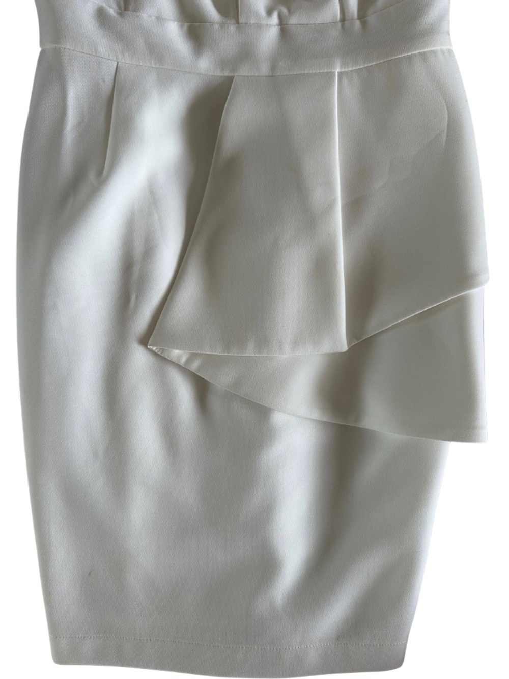 Adelyn Rae Cream Strapless Formal Mini Dress | Size S (Fits 2-4) - Picture 3 of 4